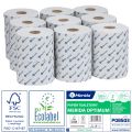 MERIDA OPTIMUM roll toilet paper, white, 2-ply, 13.5 cm diameter, recycled paper, 68 m (18 rolls / pack.)